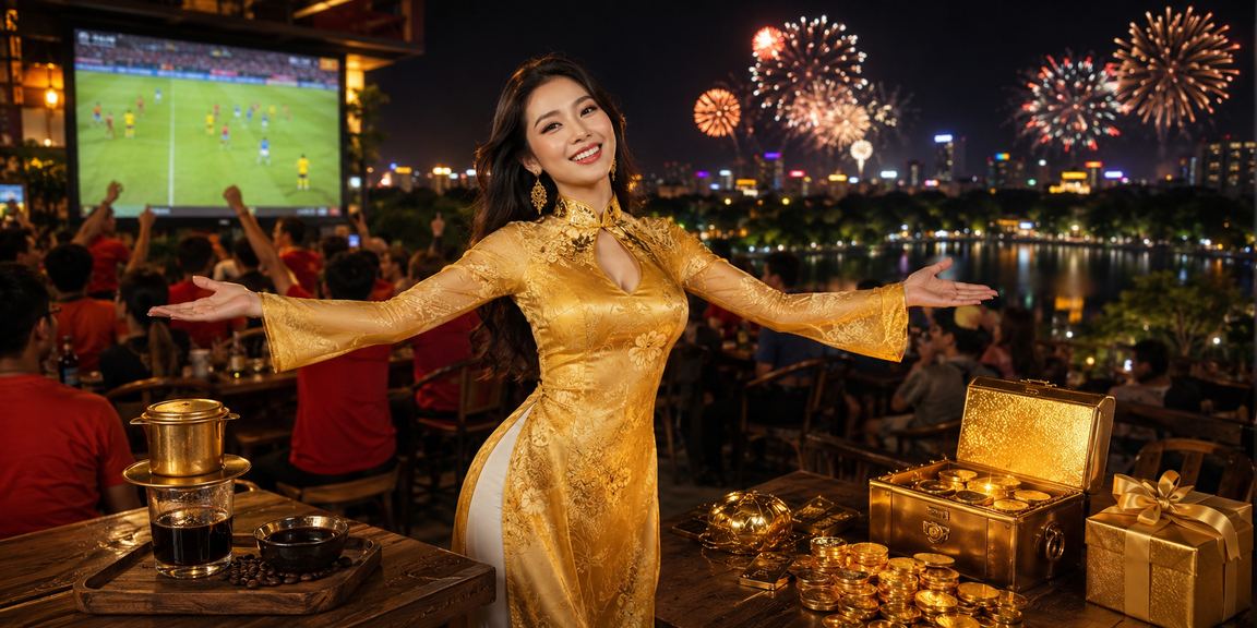 Người phụ nữ mặc áo dài tại Hà Nội sử dụng điện thoại để truy cập dịch vụ cá cược trực tuyến